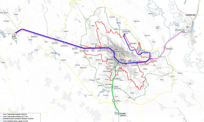 trasee tren metropolitan iasi