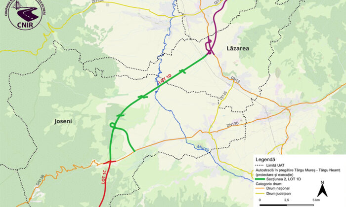 schita segment joseni ditrau autostrada a8