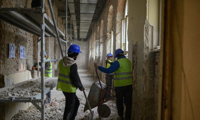 stadiu lucrari filarmonica iasi februarie 2025