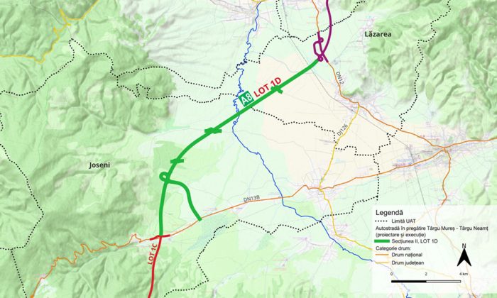 traseu joseni ditrau parte din sectorul montan A8