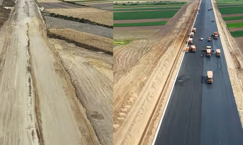 evolutie lucrari autostrada a7