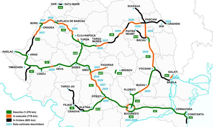 harta autostrazi 130km