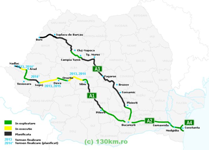 harta 2012 autostrazi
