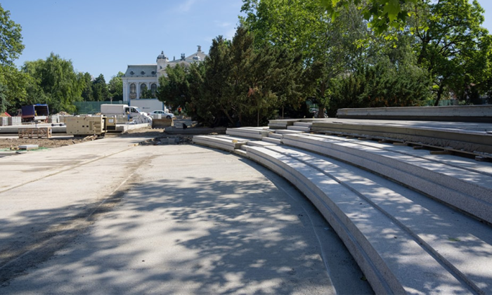 lucrari parc teatrul national iasi stadiu 80% iunie 2025