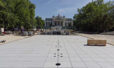 lucrari parc teatrul national iasi stadiu 80% iunie 2025