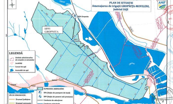 plan de situatie amenajare de irigatii gropnita movileni