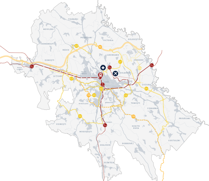linii tren metropolitan iasi