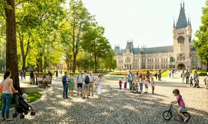 randare a noii zone pietonale