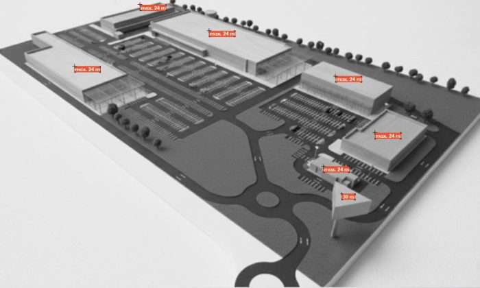 randare ansamblu comercial din jurul Hornbach