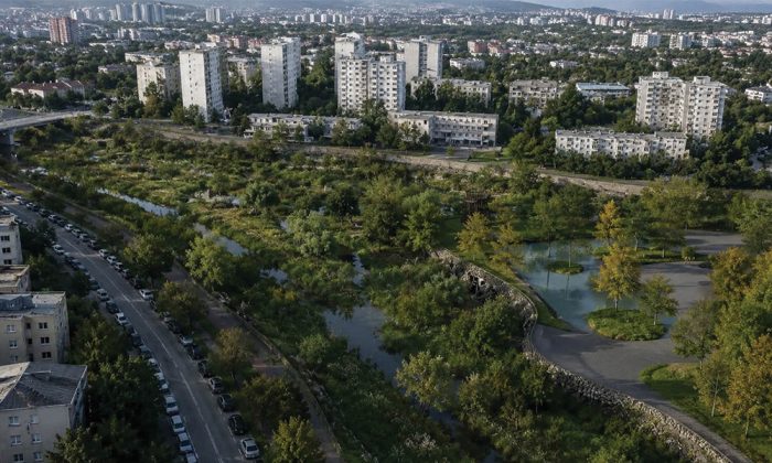 delta urbana Iasi de la confluenta raurilor Bahlui si Nicolina