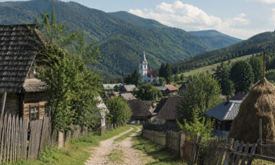 sat izolat romania, imaginea creata cu AI